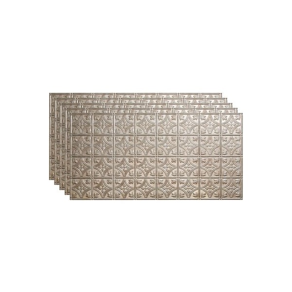 Acoustic Ceiling Products Fasade Traditional Syle # 1 - 48-3/8" x 24-3/8" PVC Glue Up Tile in Vintage Metal - PG5034 - main